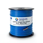 CU/PVC Stranded Wire 6mm 450/750V Blue Color | Jeddah Cables Company
