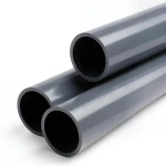 أنابيب بلاستيك UPVC ضغط 6 بار مقاس 6 إنش سمك 5.2 مم لون رمادي غامق