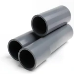 أنابيب بلاستيك UPVC ضغط 6 بار مقاس 4 إنش سمك 4 مم لون رمادي غامق