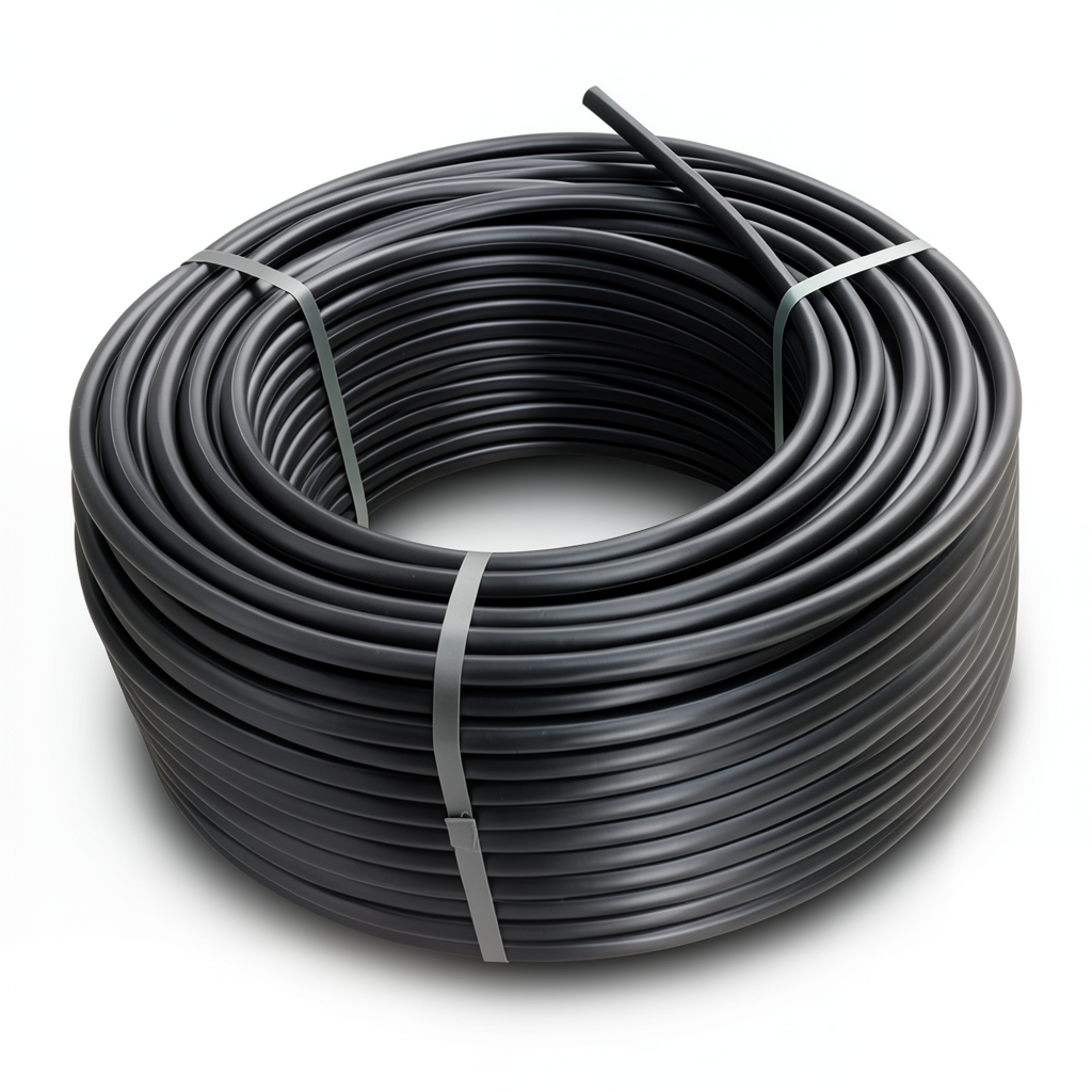 لفة أنابيب HDPE ضغط 12.5 بار PE 100 قطر خارجي 25 مم SDR 11 لون أسود