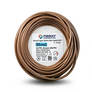 Stranded Copper Electric Wire CU/PVC 95mm2, 450/750V, Brown | Jeddah Cables Company
