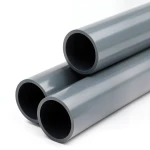 أنابيب بلاستيك UPVC ضغط 6 بار مقاس 6 إنش سمك 5.2 مم لون رمادي غامق