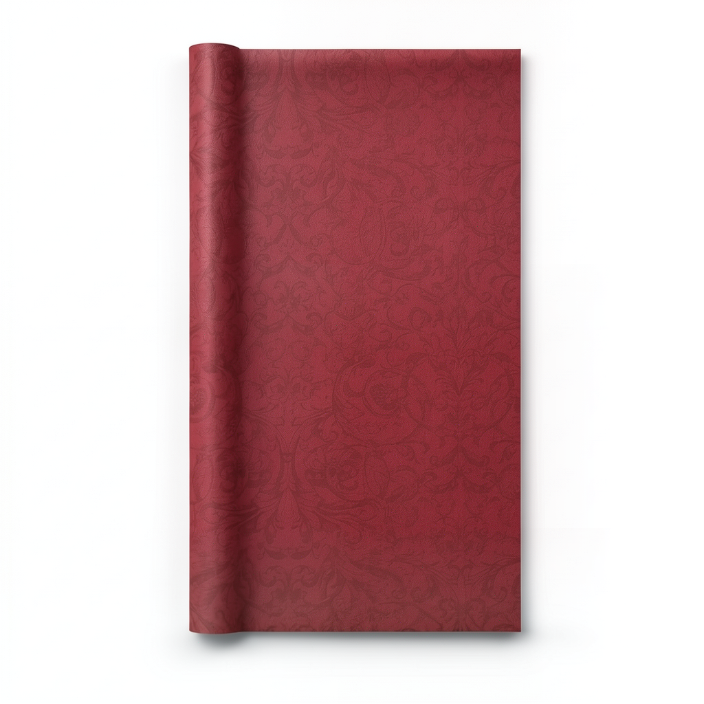 Pattern Wall Covering Red Color, 0.53 m x 10 m, Model 17822