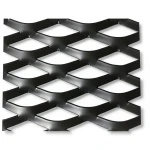 Hot Rolled Black Steel Expanded Metal Mesh Thickness 1.7 mm Width 1.22 m Length 2 m