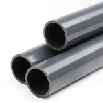 أنابيب بلاستيك UPVC ضغط 6 بار مقاس 8 إنش سمك 6.1 مم لون رمادي غامق