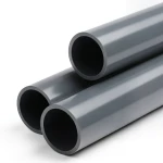 انابيب بلاستيك UPVC ضغط 9 بار مقاس 2 إنش سمك 3 مم لون رمادي غامق
