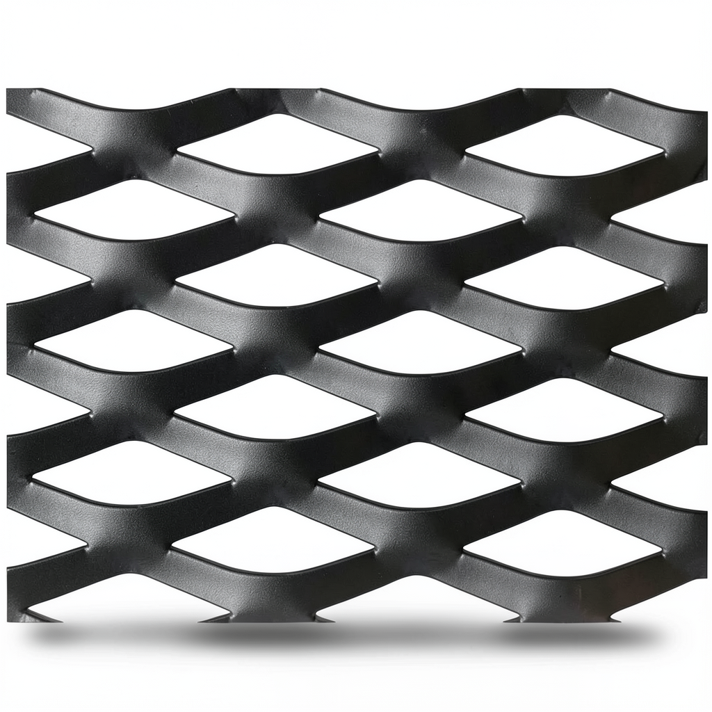 Hot Rolled Black Steel Expanded Metal Mesh Thickness 1.7 mm Width 1.22 m Length 2 m