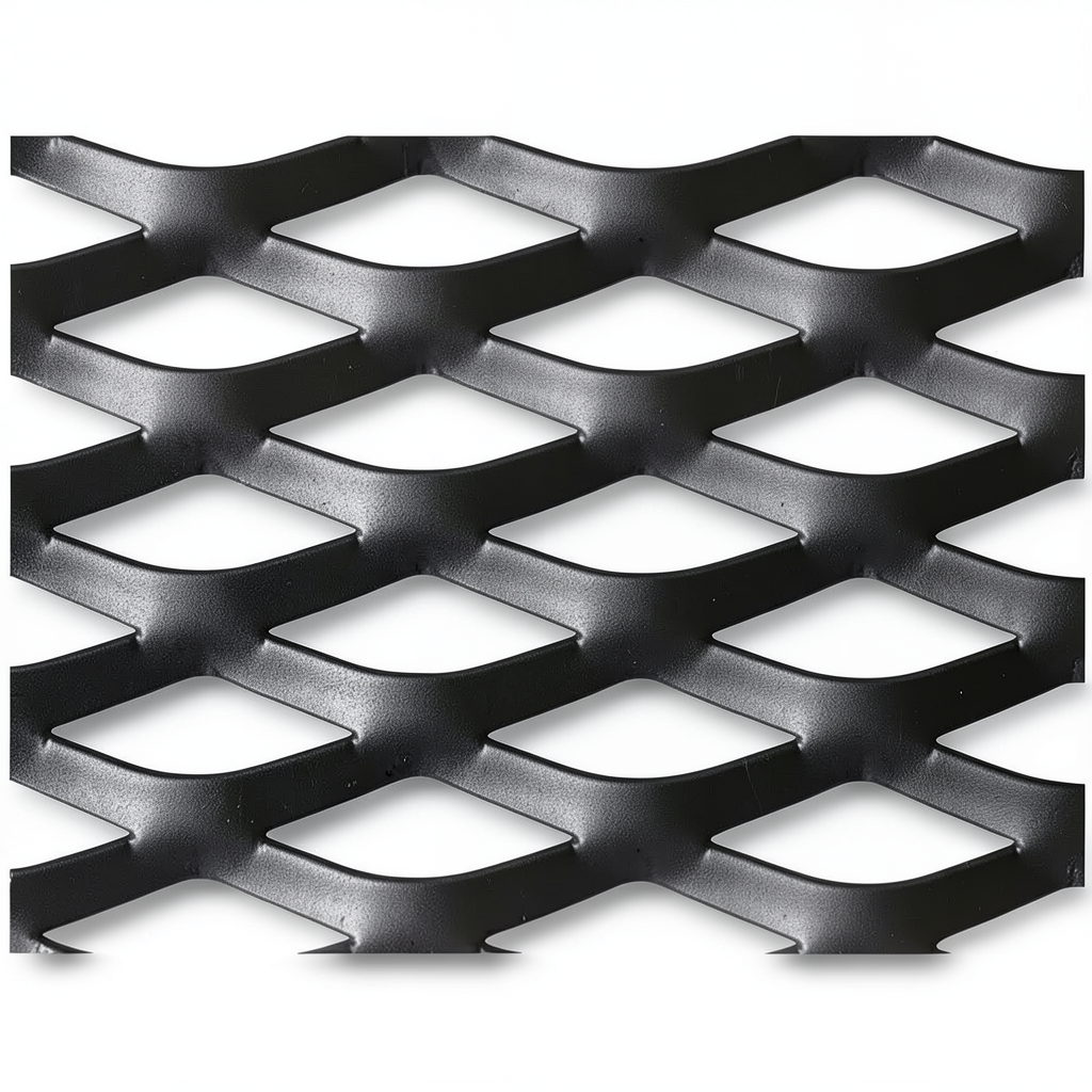 Hot Rolled Black Steel Expanded Metal Mesh Thickness 1.8 mm Width 1.22 m Length 7 m