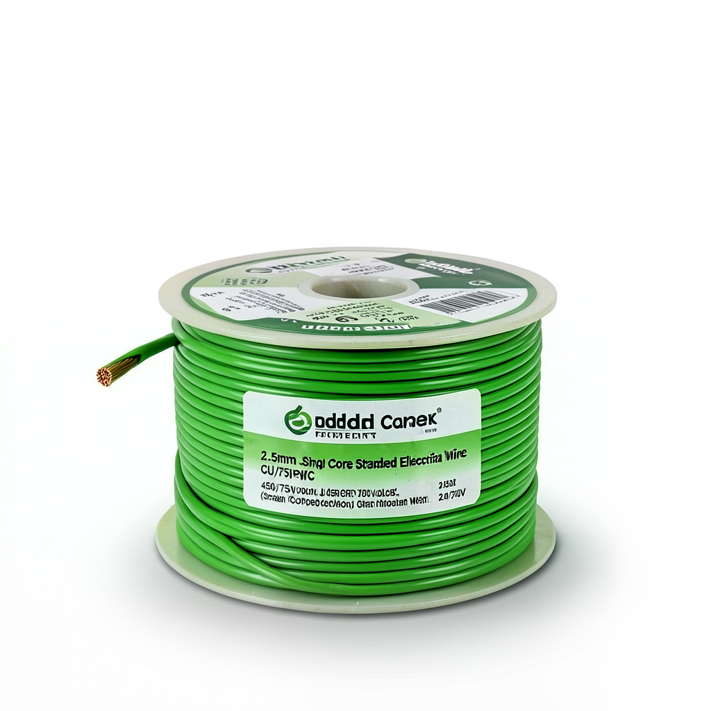 2.5mm Single Core Stranded Electrical Wire CU/PVC, 450/750 volts, Green Color | Jeddah Cables Company