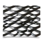Hot Rolled Black Steel Expanded Metal Mesh Thickness 1.7 mm Width 1.22 m Length 7 m