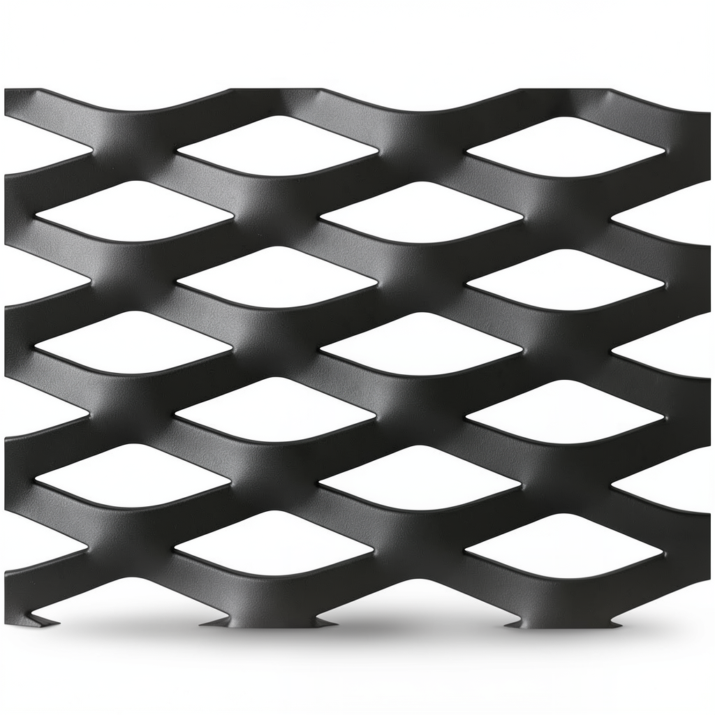Hot Rolled Black Steel Expanded Metal Mesh Thickness 1.8 mm Width 1.22 m Length 3 m