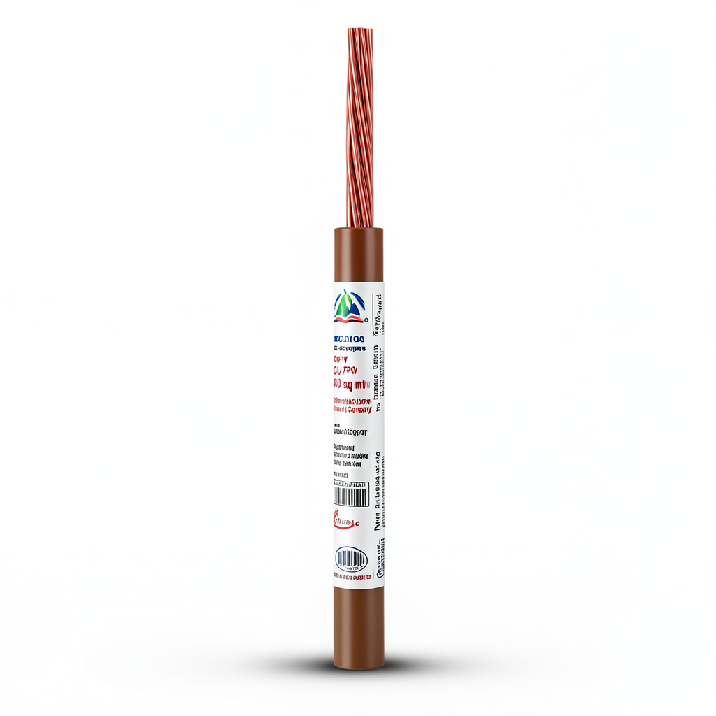 سلك نحاس مجدول CU/PVC مساحة مقطع 400 sq mm، 450/750 فولت، بني اللون | شركة كابلات جدة