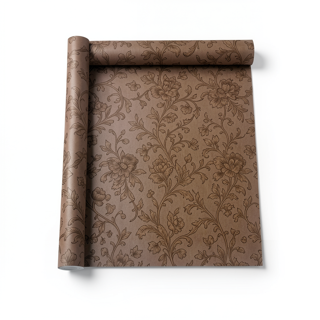 Modern Wallpaper Brown Color 5m x 0.53m, Model 221072