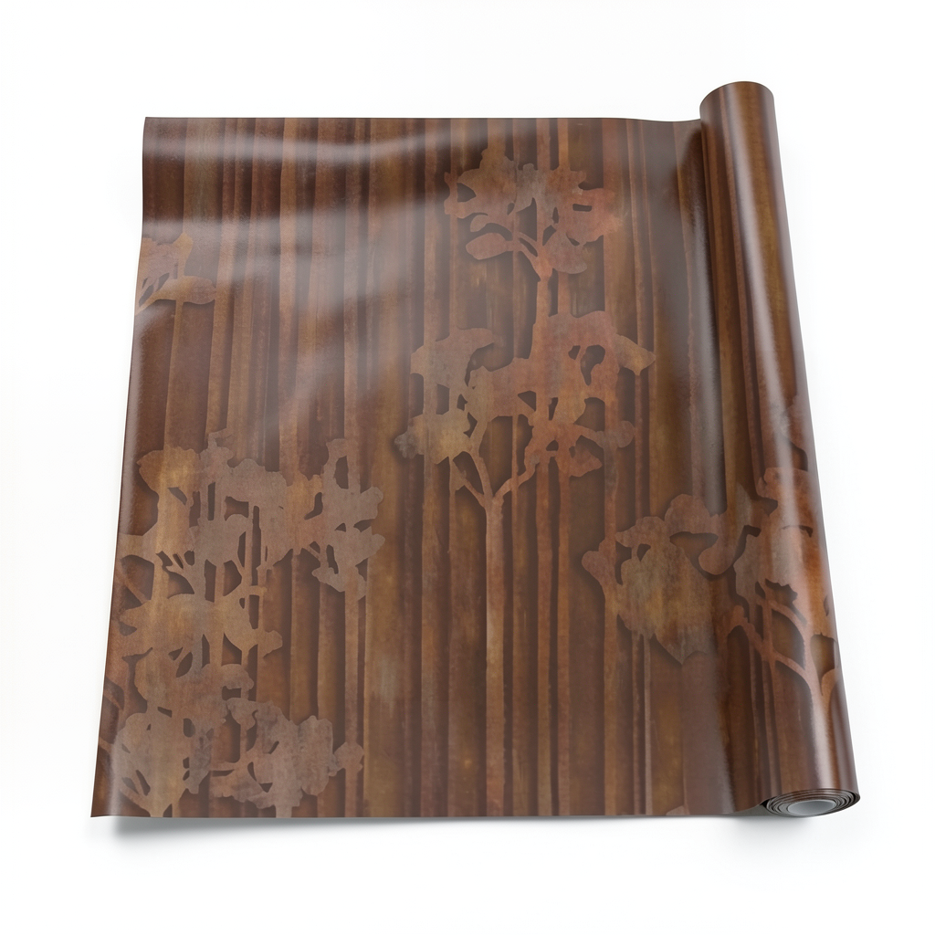 Patterned Wallpaper Brown 5m x 0.53m Model 221080