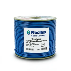 CU/PVC Stranded Copper Wire 16mm2, 450/750 volts, Blue | Jeddah Cables Company