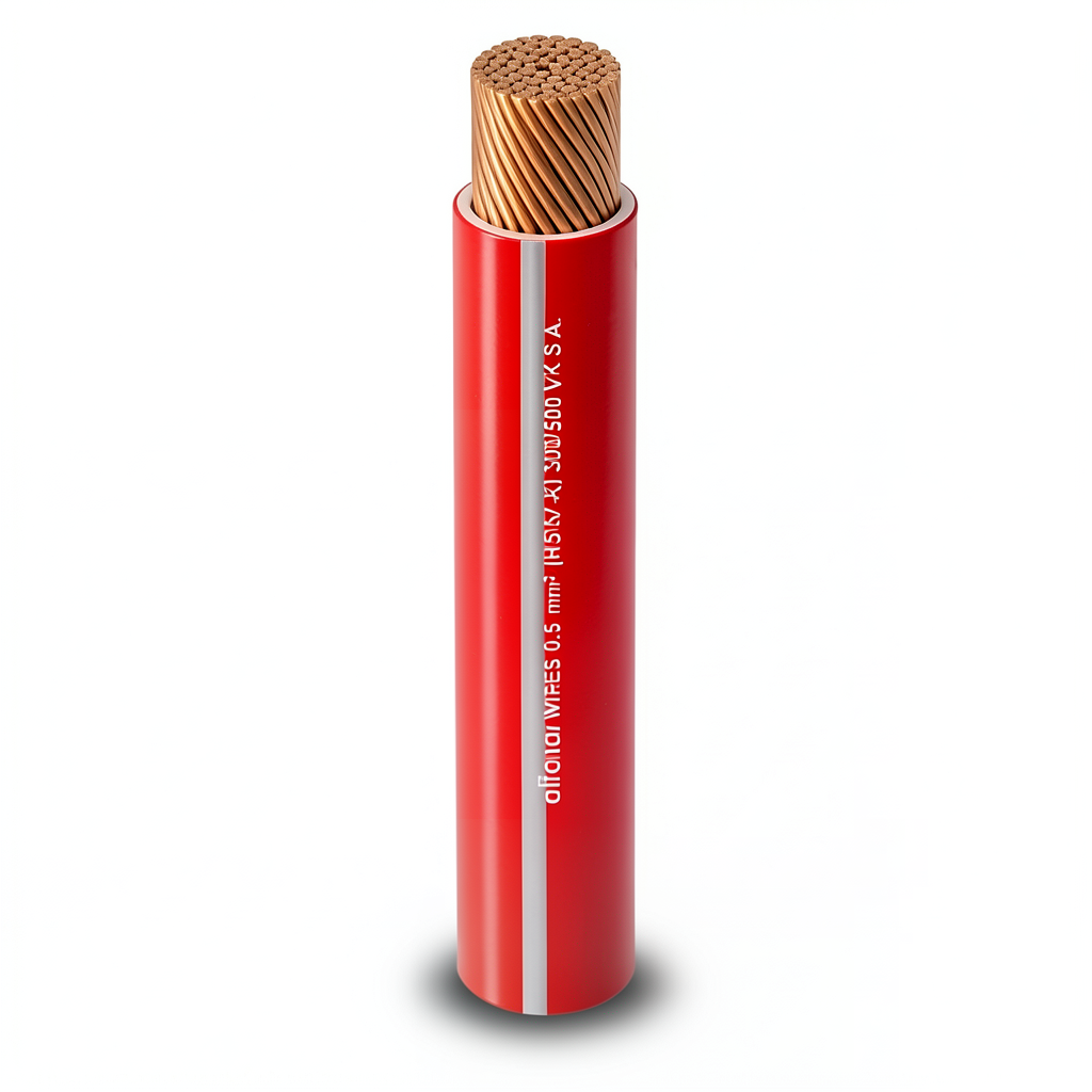 سلك نحاس مرن معزول PVC مقاس 4mm 450/750V، لون أحمر | Alfanar من شركة الفنار