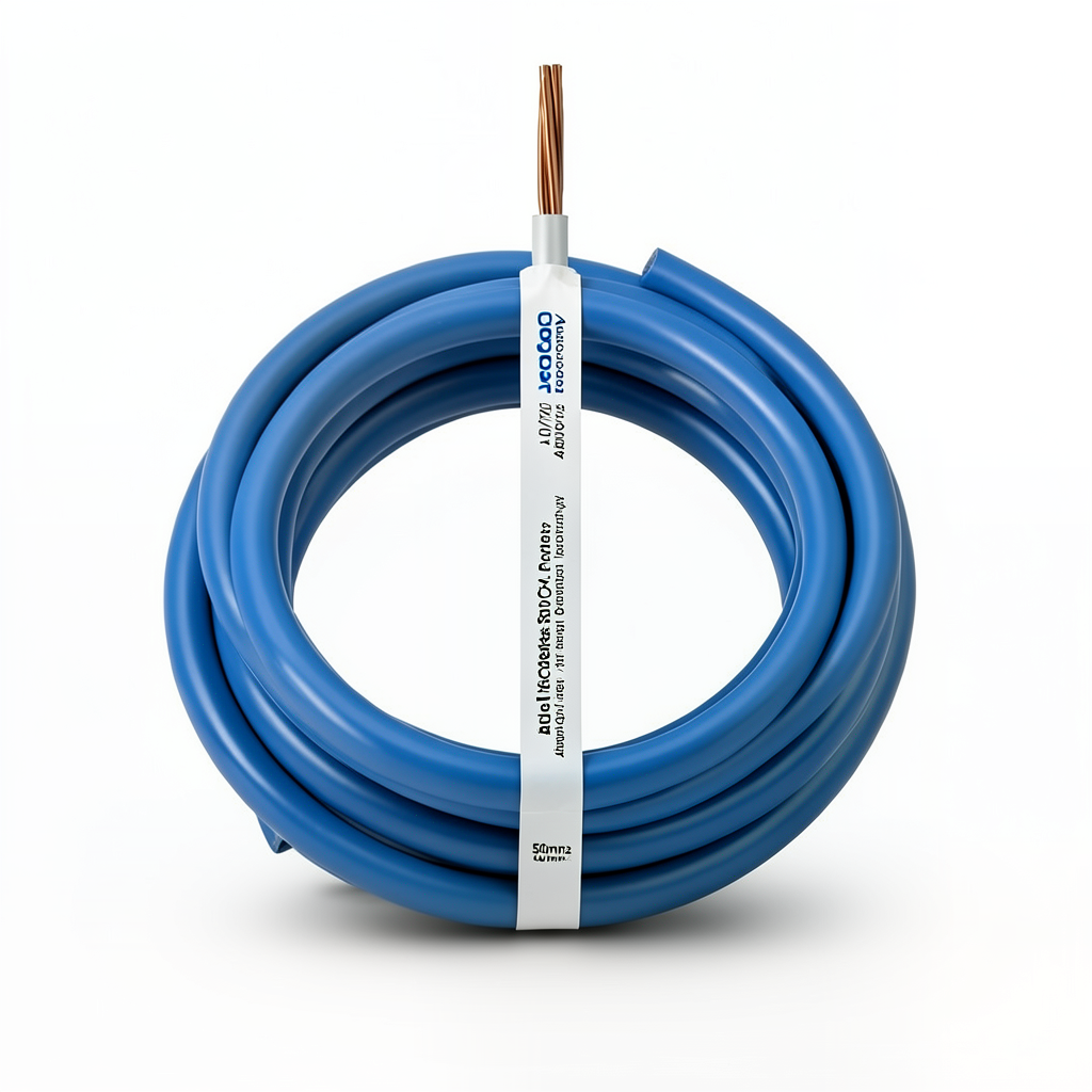 CU/PVC Stranded Copper Wire 50mm2 Conductor, 450/750V, Blue | Jeddah Cables Company