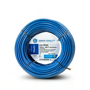 لفة سلك نحاس مجدول CU/PVC مساحة مقطع 150mm2، 450/750V، لون أزرق | شركة كابلات جدة