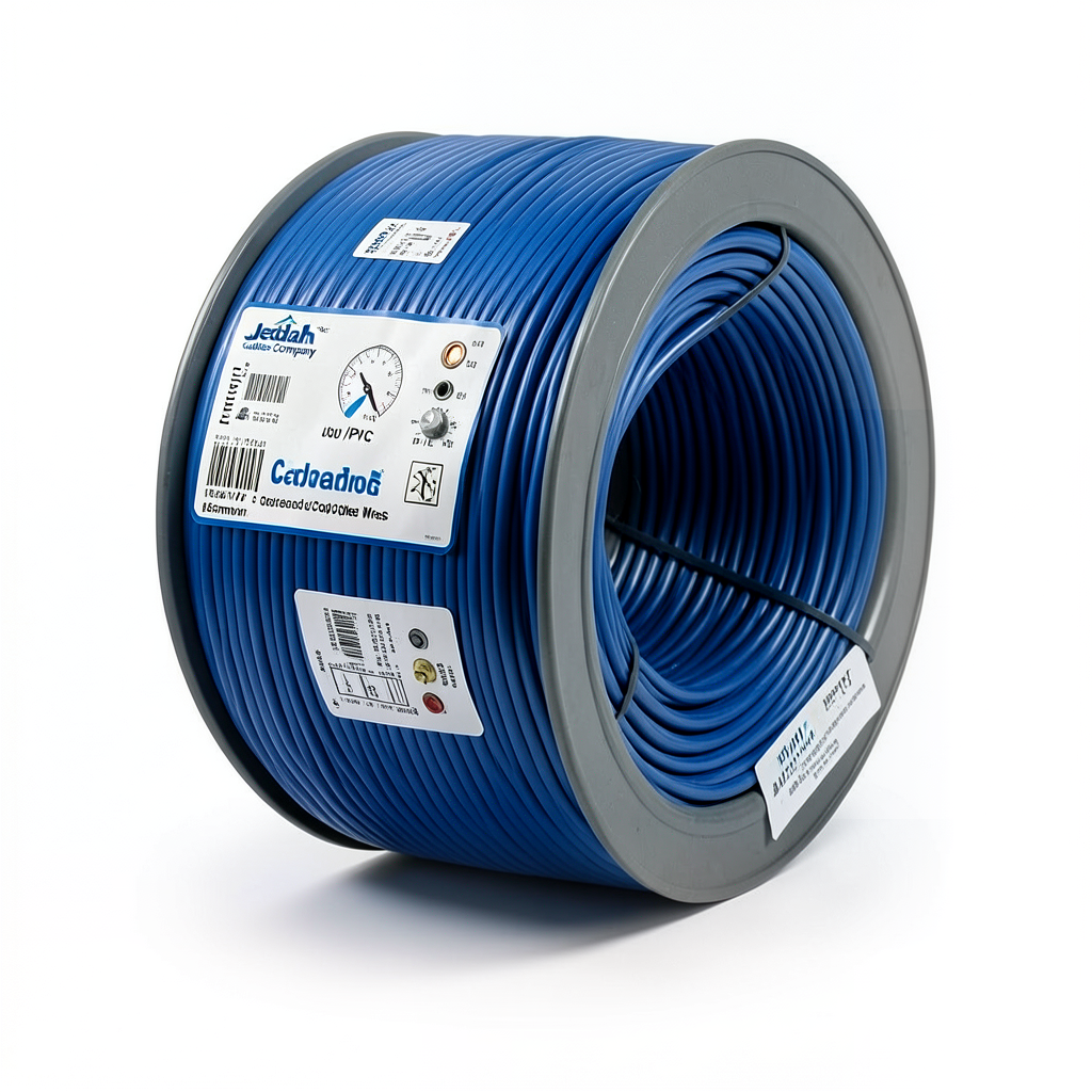 CU/PVC Stranded Copper Wire 185mm2, 450/750V, Blue | Jeddah Cables Company