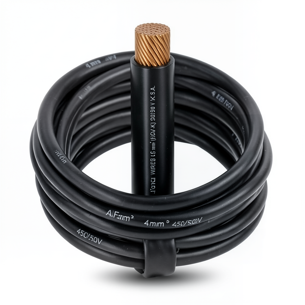 Flexible Copper Wire 4mm2 450/750V Heat Resistant PVC Insulation, Black | Al Fanar