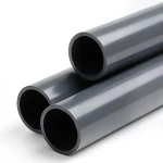 أنابيب بلاستيك UPVC ضغط 9 بار مقاس 6 إنش سماكة 7.6 ملم لون رمادي غامق