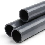 انابيب بلاستيك UPVC ضغط 9 بار مقاس 8 إنش سماكة 9 ملم لون رمادي غامق