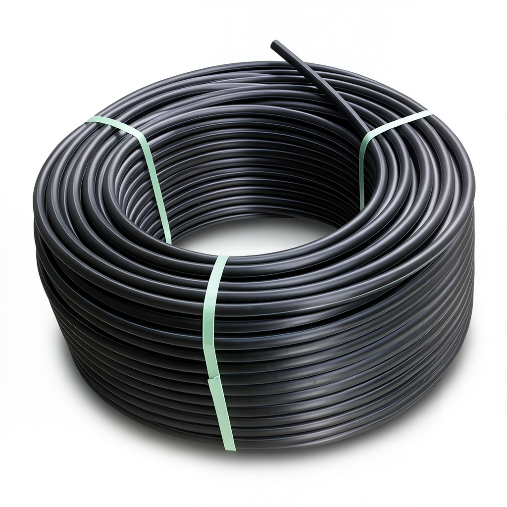 HDPE Plastic Coil Pipe Nominal Pressure 15.6 Bar PE 100, 63 mm SDR 9 Black