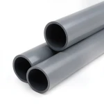 انابيب بلاستيك UPVC ضغط 12 بار مقاس 2 1/2 إنش سمك 4.5 مم لون رمادي غامق