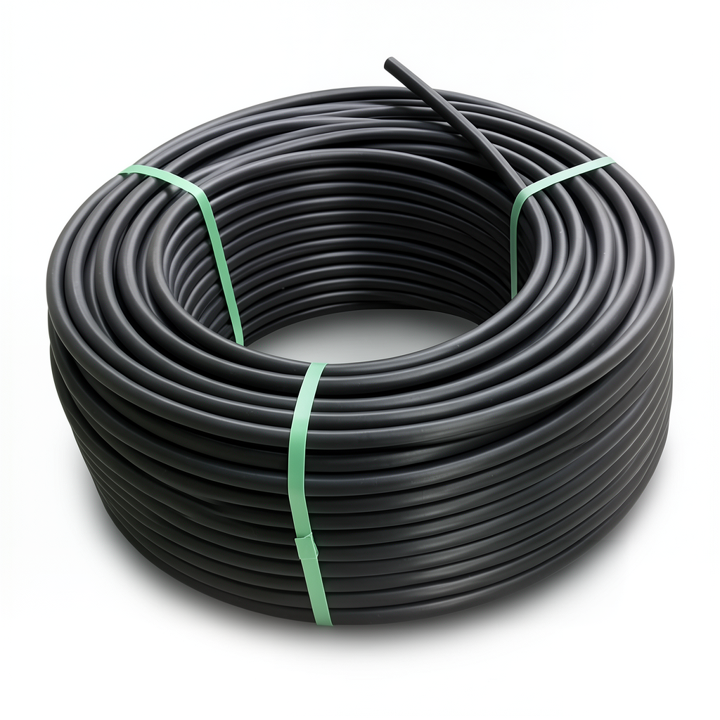 HDPE Plastic Coil Pipe PN 15.6 Bar PE 100 OD 75 mm SDR 9 Black