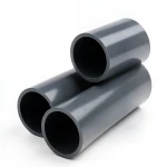 أنابيب بلاستيك UPVC ضغط 9 بار مقاس 6 إنش سماكة 7.6 ملم لون رمادي غامق