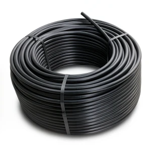 لفة أنابيب HDPE ضغط اسمي 15.6 بار PE 100 قطر خارجي 110 مم SDR 9 لون أسود