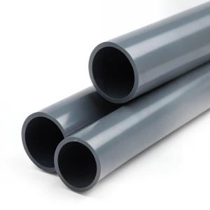 UPVC Plastic Pipe PN 12 Bar Size 6 inch Thickness 10.2 mm Dark Gray