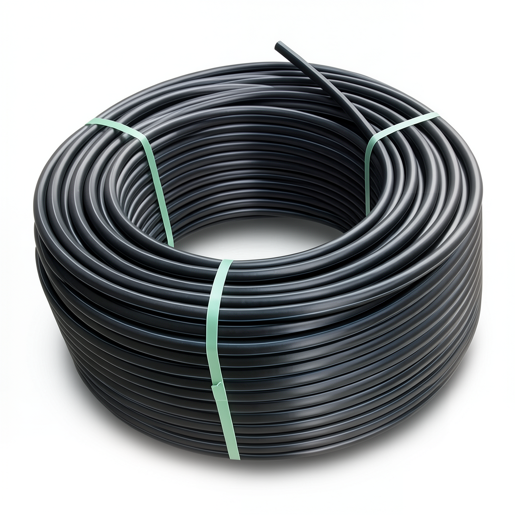 لفة أنابيب بلاستيك HDPE ضغط 15.6 بار [PE 100] قطر خارجي 140 مم SDR 9 لون أسود