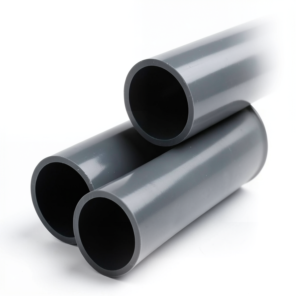 UPVC Plastic Pipe PN 15 Bar Size 3/4 inch Thickness 2.5 mm Dark Gray