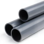 انابيب بلاستيك UPVC ضغط 12 بار مقاس 4 إنش سمك 6.9 مم لون رمادي غامق