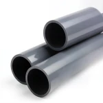 انابيب بلاستيك UPVC ضغط 15 بار مقاس 1/2 1 إنش سماكة 3.7 ملم لون رمادي غامق