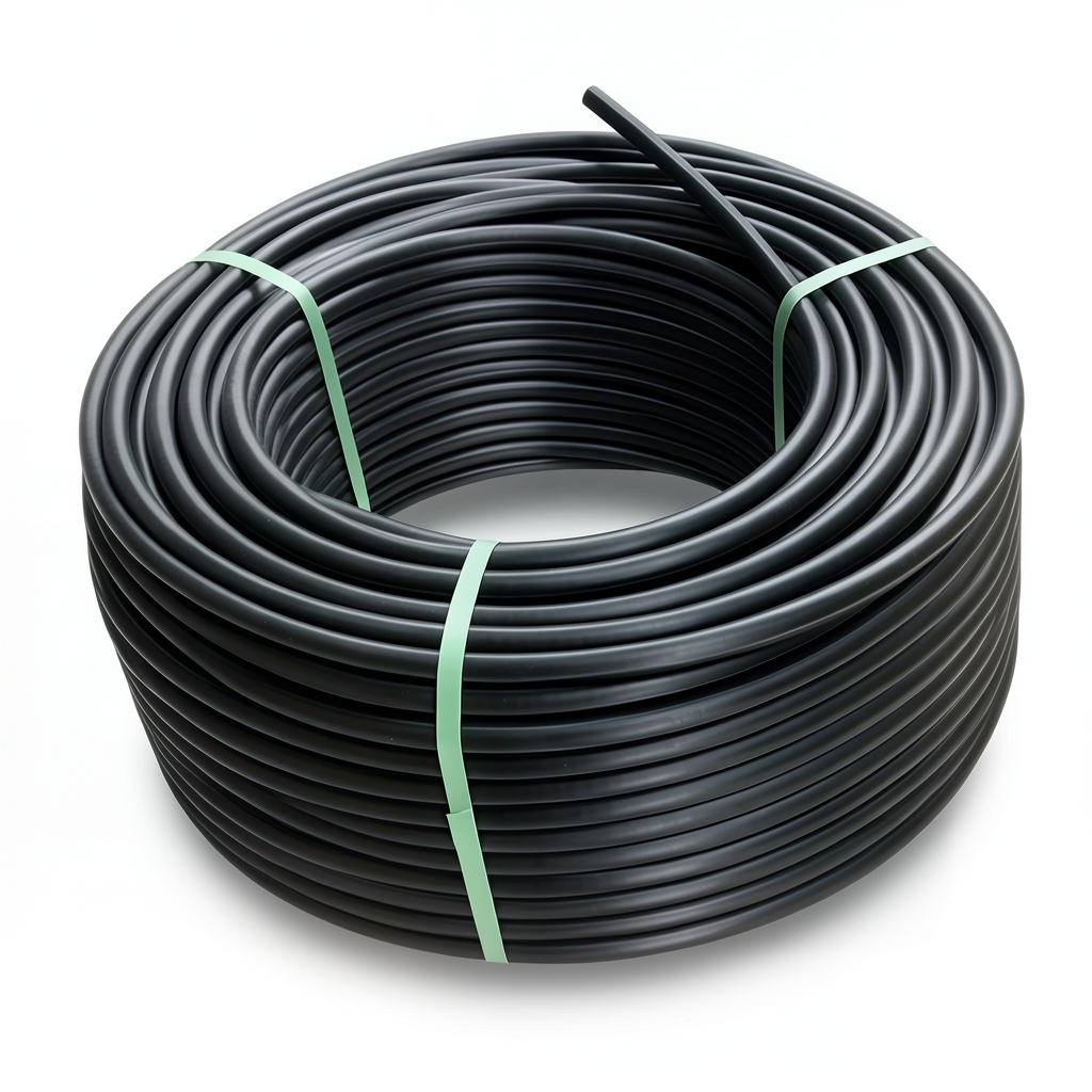 لفة أنابيب بلاستيك HDPE ضغط 19.2 بار [PE 100] قطر خارجي 140 مم SDR 7.4 لون أسود