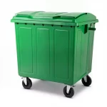 1100L HDPE Plastic Wheelie Bin for Waste Collection