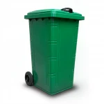 صندوق نفايات كوفانتو بعجلات سعة 240 لتر من HDPE