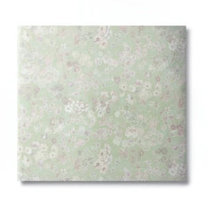 Floral Wallpaper 10 m x 0.53 m Pale Green, Model 221303