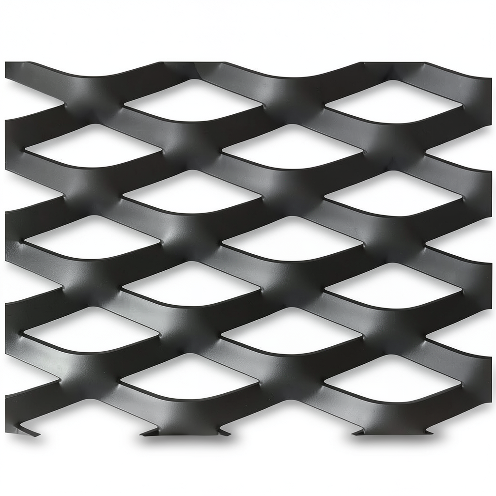 Hot Rolled Black Steel Expanded Metal Mesh Thickness 2 mm Width 1.22 m Length 2 m