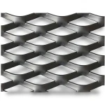 Hot Rolled Black Steel Expanded Metal Mesh Thickness 2 mm Width 1.22 m Length 3 m