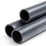 أنابيب بلاستيك UPVC ضغط 9 بار مقاس 5 إنش سمك 6.4 مم لون رمادي غامق