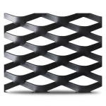 Hot Rolled Steel Expanded Metal Mesh Thickness 2.3 mm Width 1.22 m Length 4 m, Black