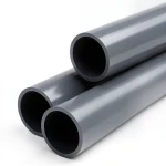 أنابيب بلاستيك UPVC ضغط 12 بار مقاس 2 إنش سمك 3.7 مم لون رمادي غامق