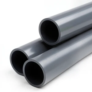 UPVC Plastic Pipe PN 12 Bar Size 2 inch Thickness 3.7 mm Dark Gray Color