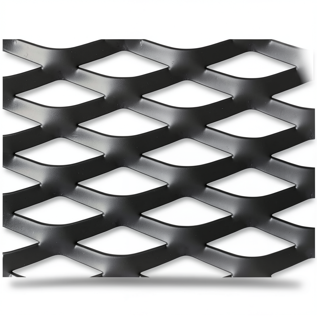 Hot Rolled Black Steel Expanded Metal Mesh Thickness 2.3 mm Width 1.22 m Length 3 m