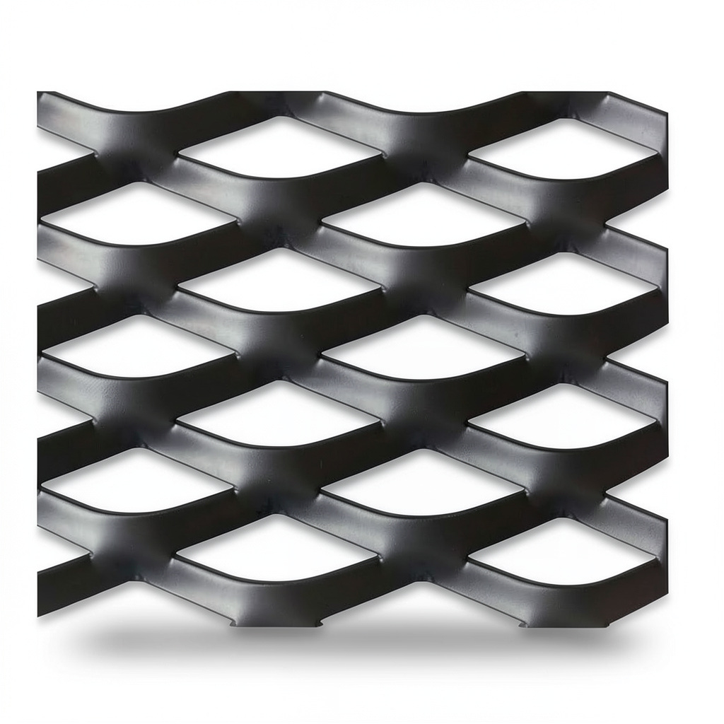Hot Rolled Black Steel Expanded Metal Mesh Thickness 2 mm Width 1.22 m Length 1 m
