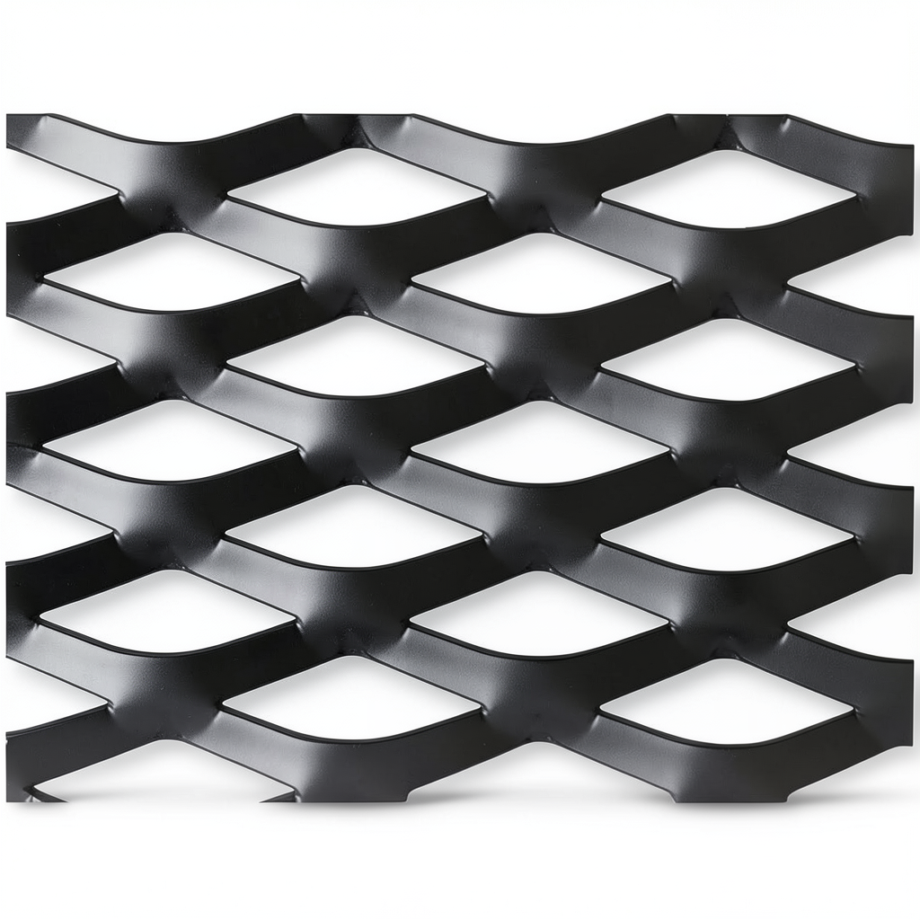 Hot Rolled Black Steel Expanded Metal Mesh Thickness 2 mm Width 1.22 m Length 4 m