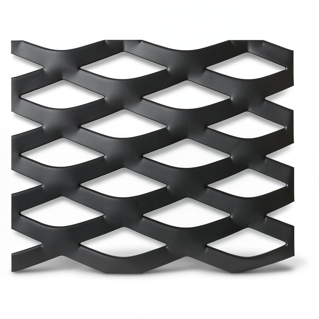 Hot Rolled Black Steel Expanded Metal Mesh Thickness 2.7 mm Width 1.22 m Length 3 m
